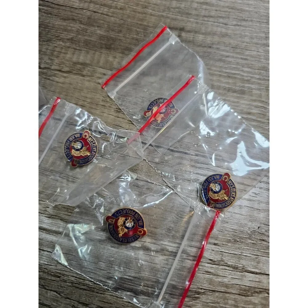 BPOE NYS Elks Association Pins Lot of 5 Major Projects CP Screw Back